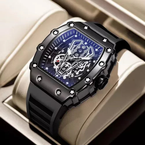 RELOJ ELEGANTE ESTILO RICHAR MILLE NEGRO